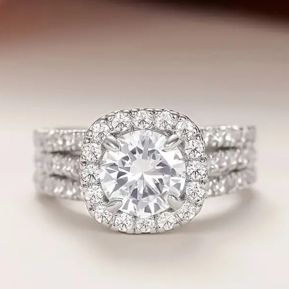 Gold plated diamond ring - Picture 5 of 5